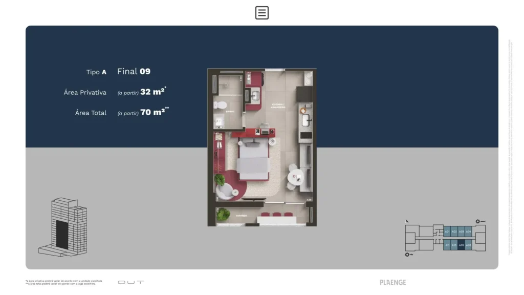OUT Smart Living, planta Tipo A, final 09
